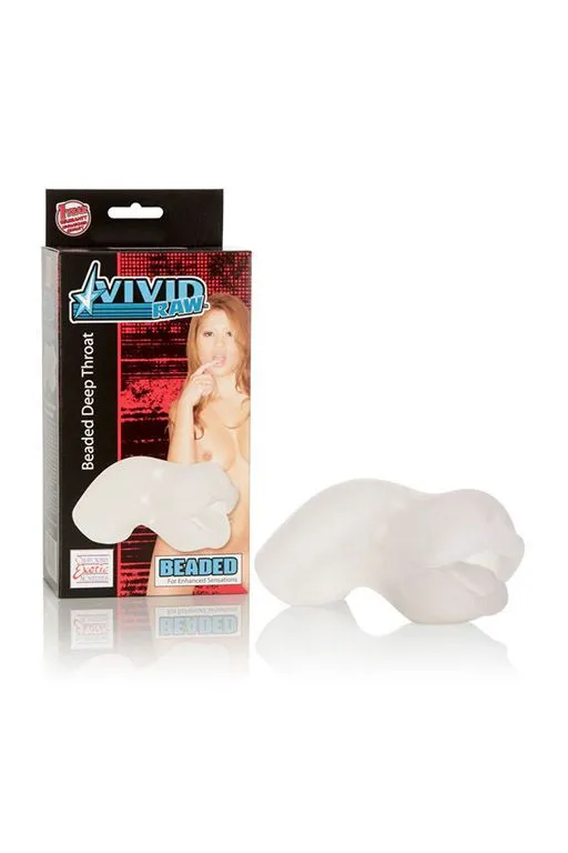 Мастурбатор Vivid Raw® Beaded Deep Throat - Clear