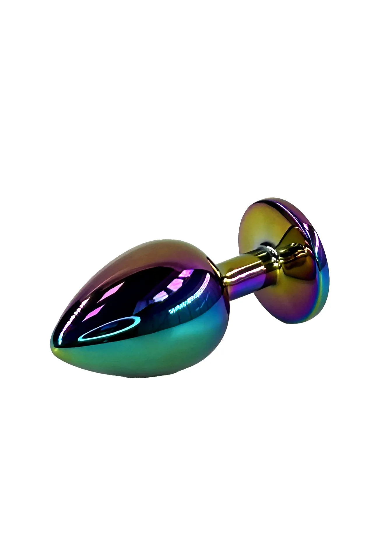 анальная пробка с кристаллом цвета неохром (large) в Краснодаре