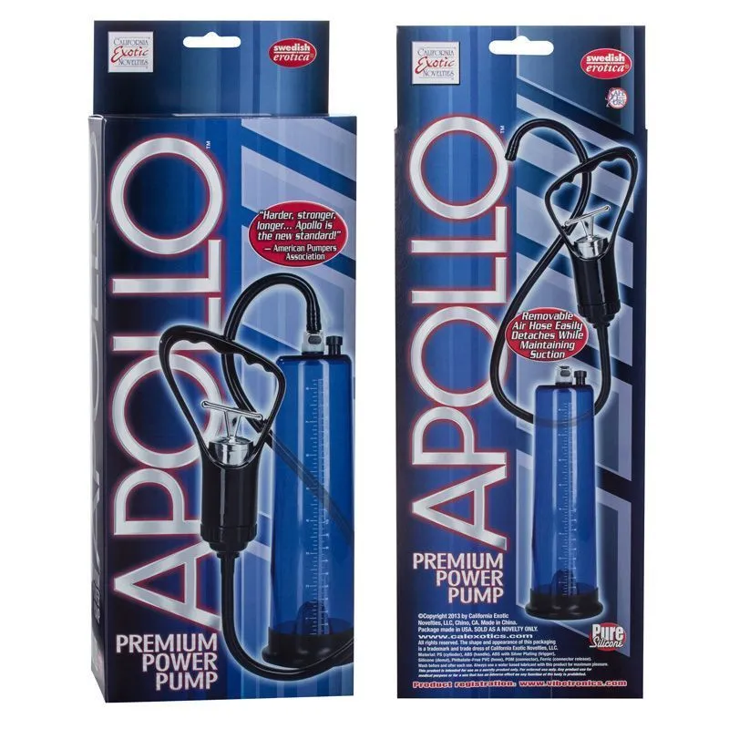 помпа california exotic novelties apollo premium power pump, синяя в Краснодаре
