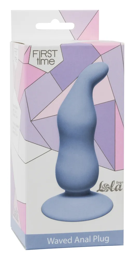анальная пробка waved anal plug blue 4104-02lola в Краснодаре