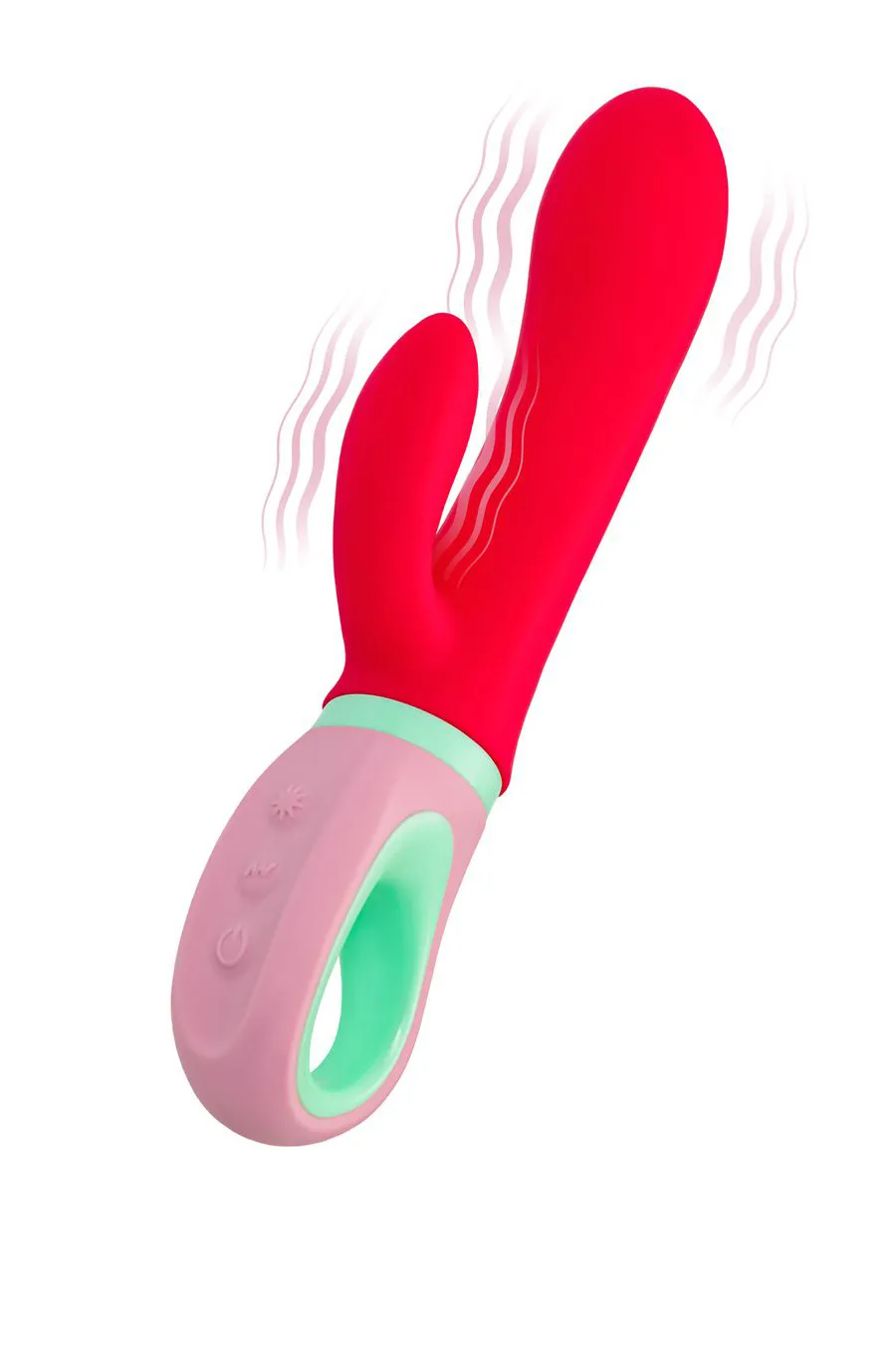 вибромассажер с клиторальным стимулятором flovetta petunia, силикон, красный, 19 см в Краснодаре