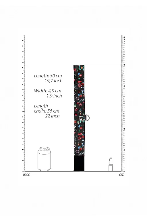 ошейник printed collar with leash old school tattoo style в Краснодаре