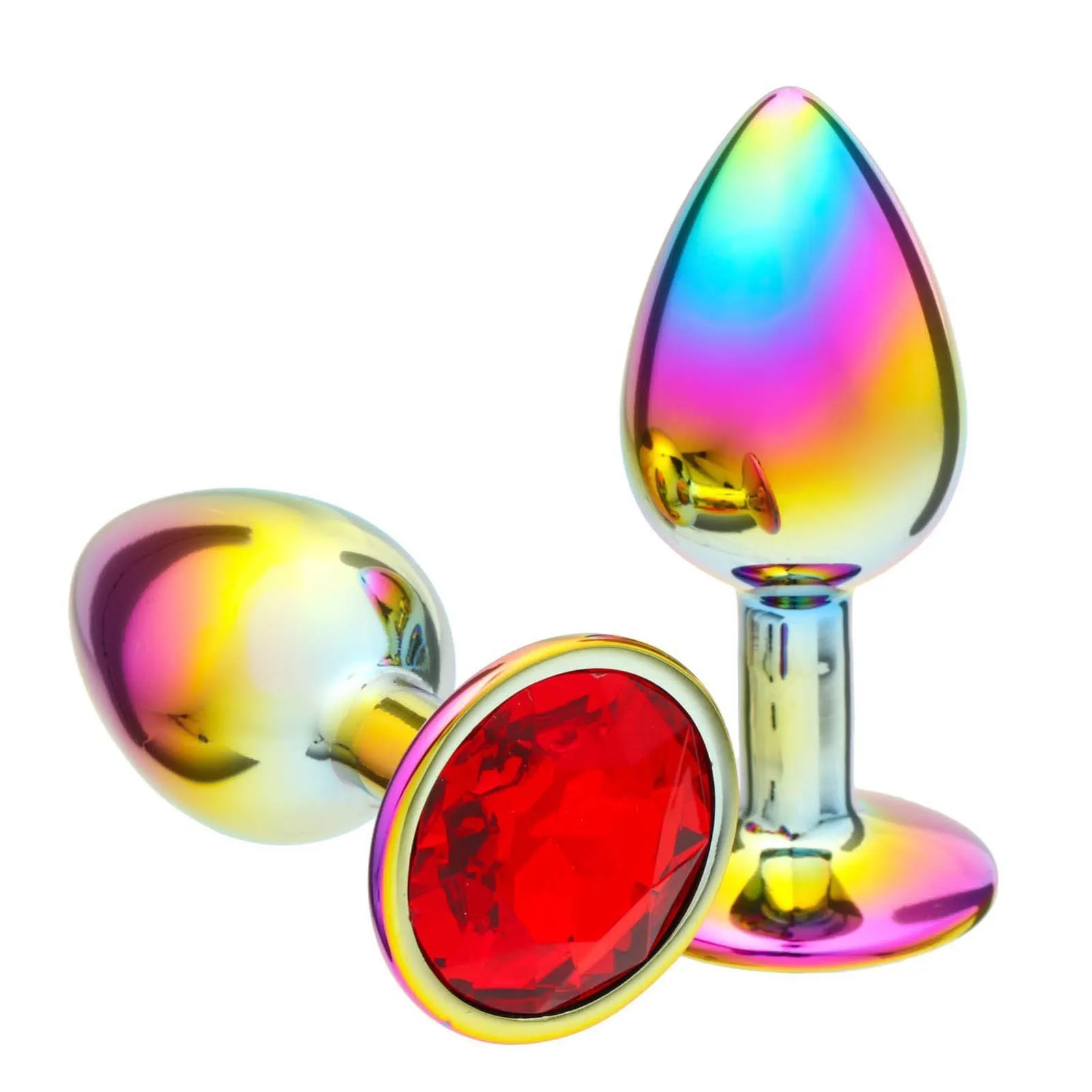 анальная пробка оки-чпоки «хамелеон», кристалл красный, d = 28 мм в Краснодаре