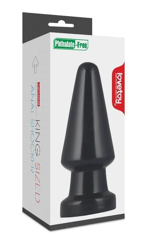 анальная пробка lovetoy king-sized anal shocker, черная в Краснодаре