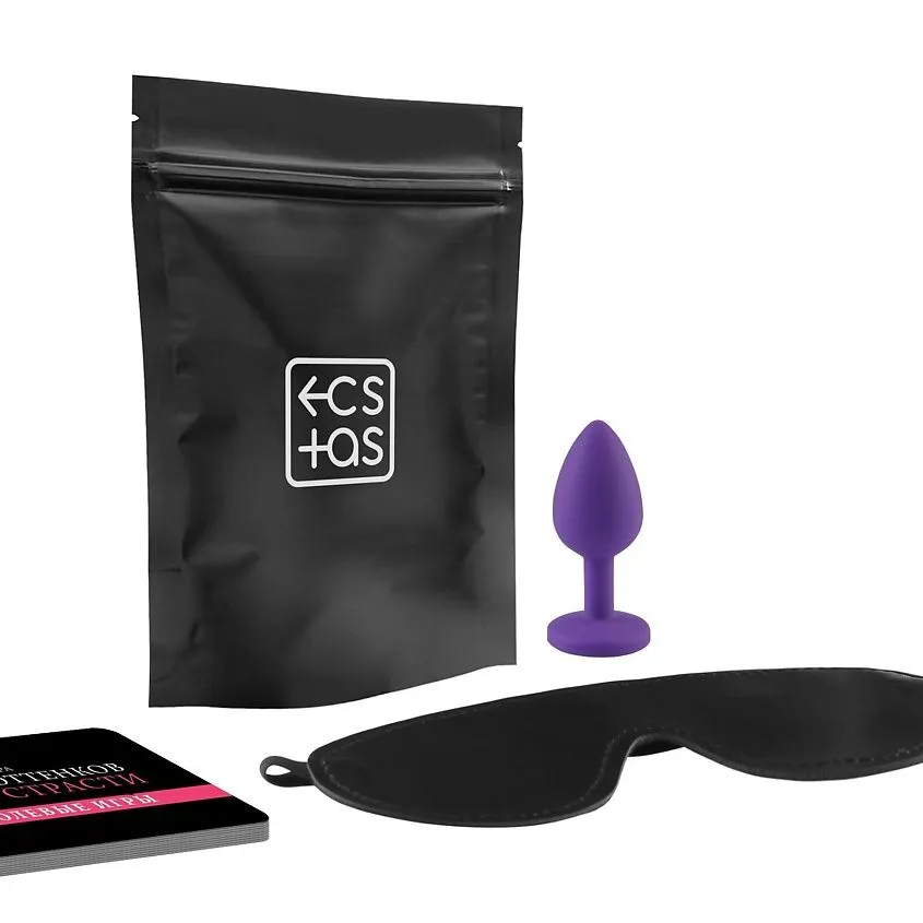 Набор для двоих «50 оттенков страсти», 3 в 1 (20 карт, втулка, маска)