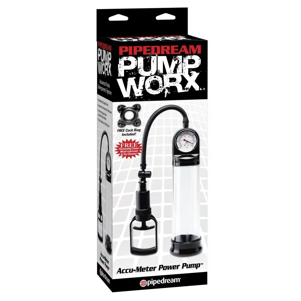 помпа pipedream accu-meter power pump, прозрачная в Краснодаре