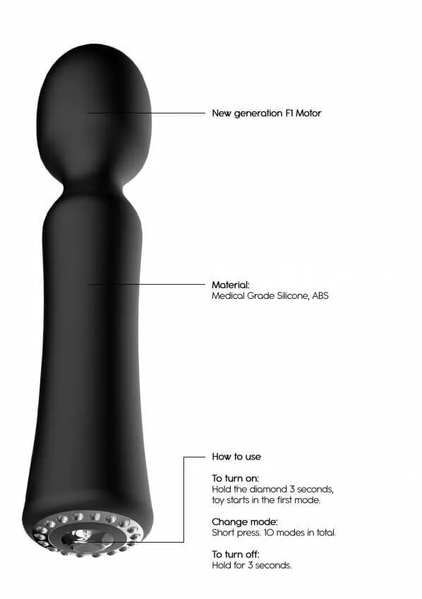 вибромассажер discretion wand shots media, чёрный в Краснодаре
