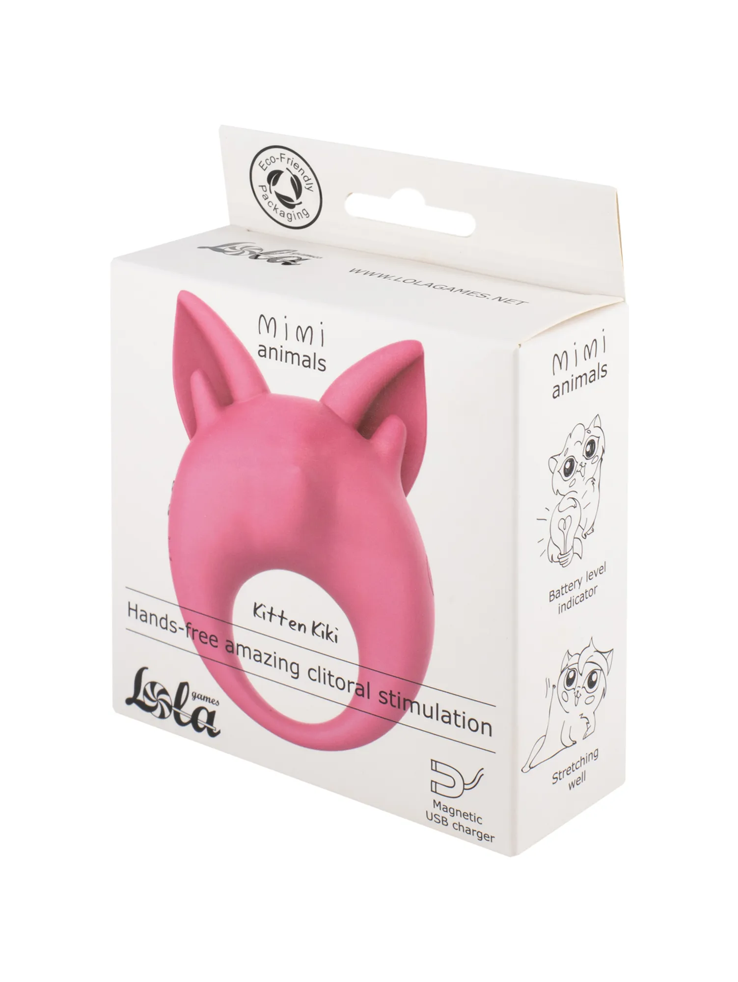перезаряжаемое кольцо для клиторальной стимуляции mimi animals kitten kiki pink 7200-01lola в Краснодаре