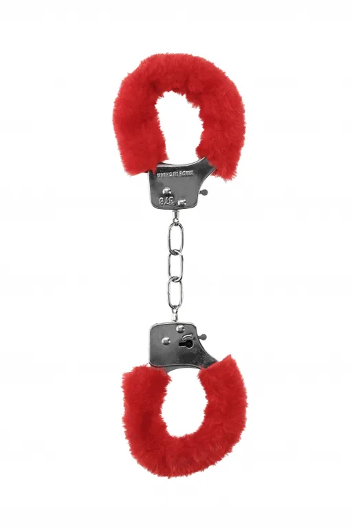 металлические наручники с меховой обивкой pleasure handcuffs furry в Краснодаре