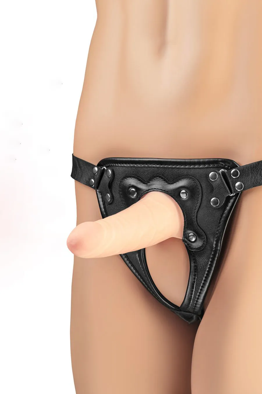 фаллопротез realstick strap-on oberon, tpe, телесный, 14 см в Краснодаре