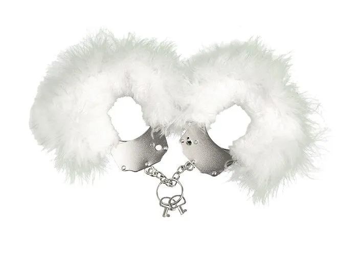 наручники декоративные adrien lastic metallic handcuffs, белые в Краснодаре
