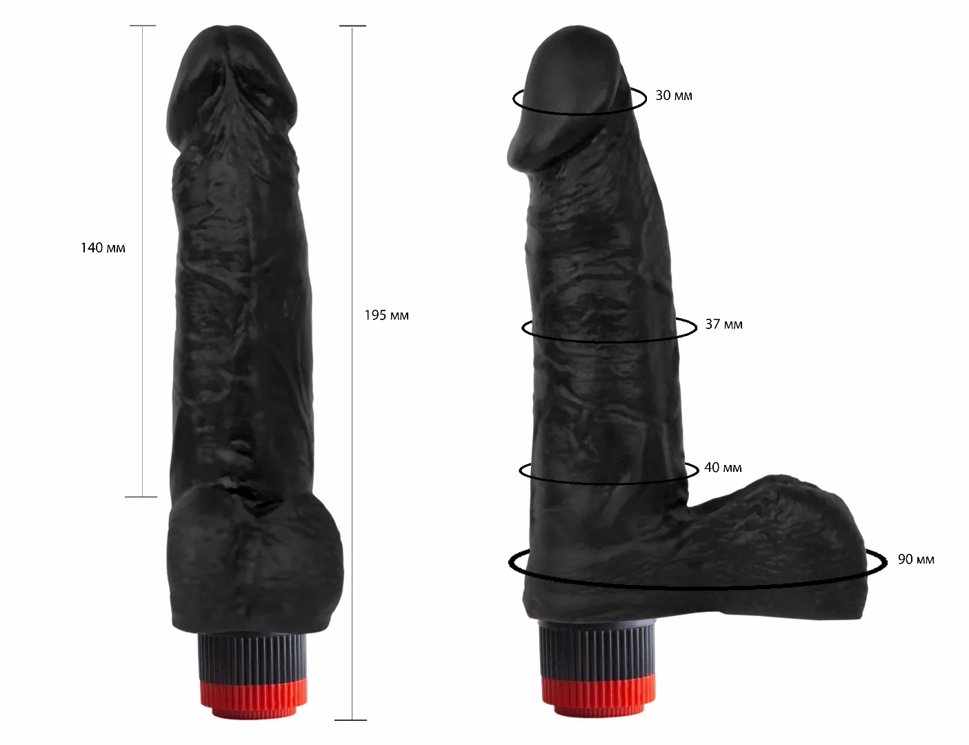 вибромассажер черный  411700ru в Краснодаре