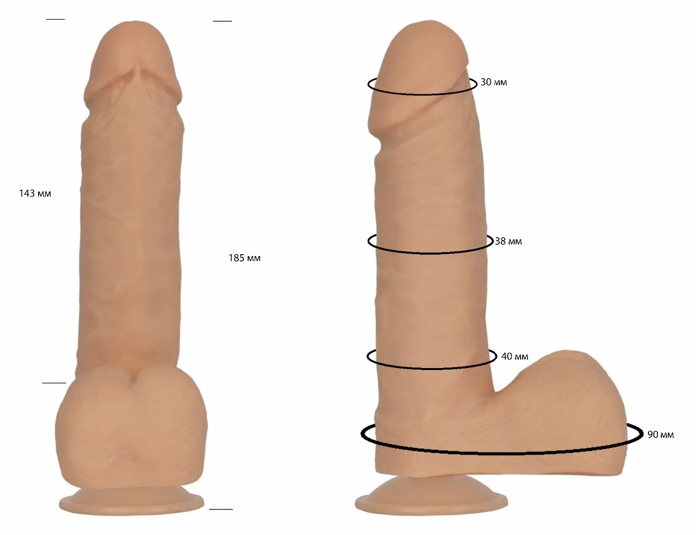 фаллоимитатор на присоске гелевый с мошонкой 101400ru в Краснодаре