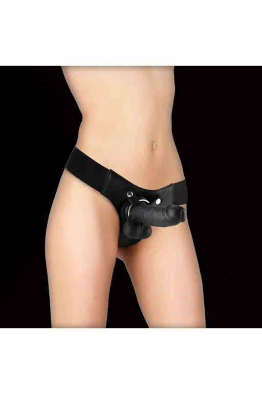 страпон с кожаными трусиками realistic - 8 inch в Краснодаре