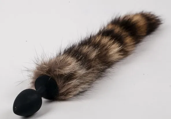 пробка черная силиконовая с полосатым хвостом 47166-mm в Краснодаре