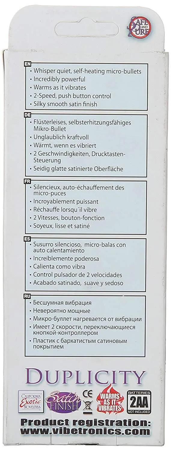 вибропули california exotic novelties body & soul duplicity, фиолетовые в Краснодаре