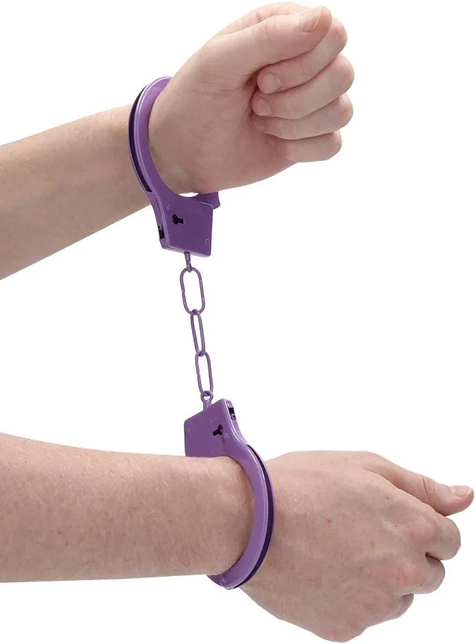 наручники металлические beginner's handcuffs, фиолетовые в Краснодаре