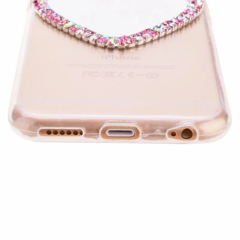 чехол с зеркальцем на iphone 6-6s, розовый в Краснодаре