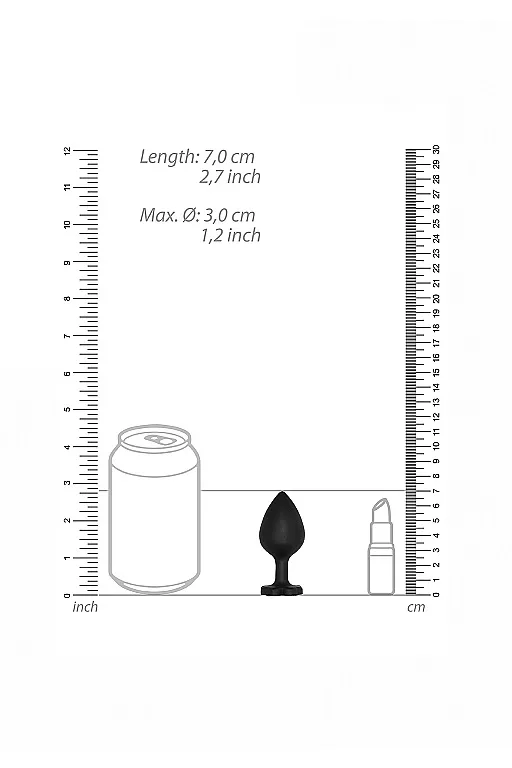 анальная пробка с кристаллом regular lucky diamond butt plug в Краснодаре