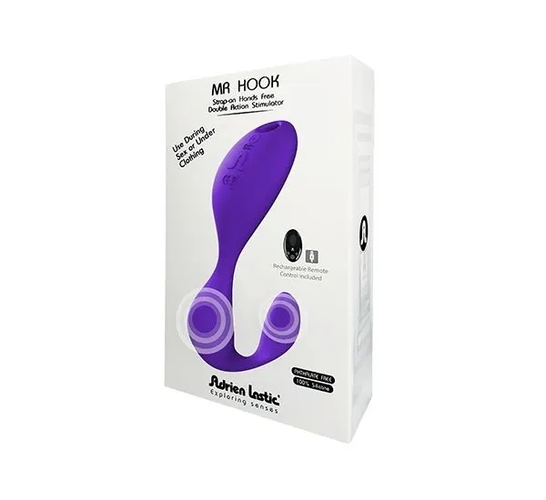 вибратор на ремнях adrien lastic mr hook с пультом, фиолетовый в Краснодаре