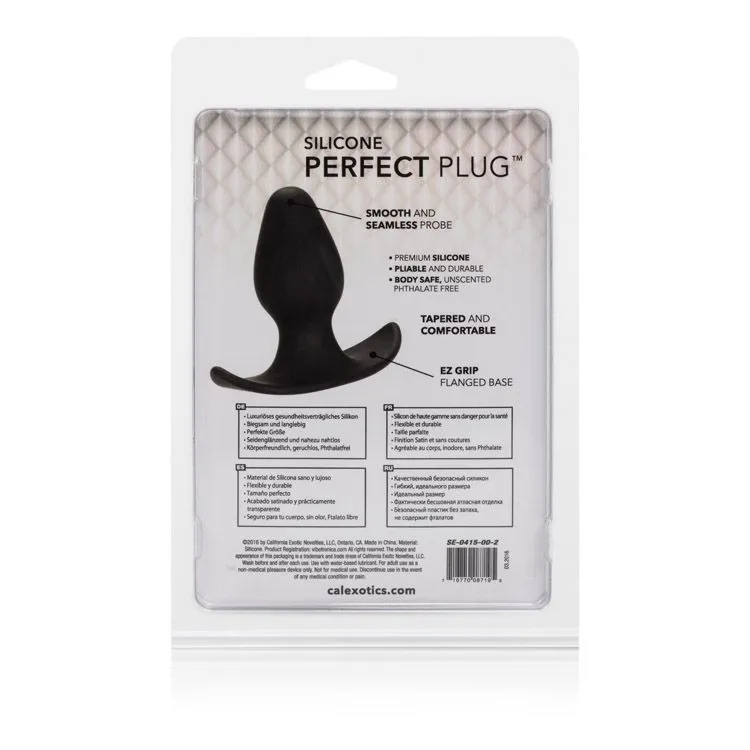 анальная пробка california exotic novelties silicone perfect plug, черная в Краснодаре