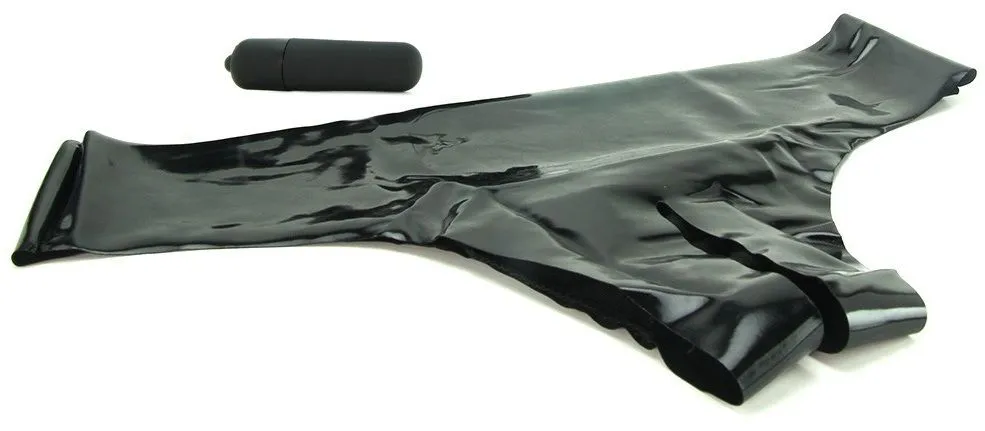 Вибротрусики Pipedream Vibrating Crotchless Booty Shorts, черные