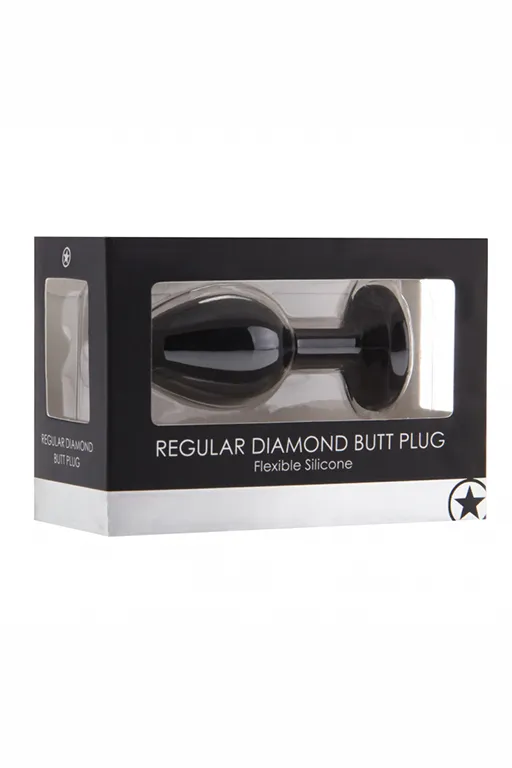 анальная пробка с кристаллом diamond butt plug (medium) в Краснодаре