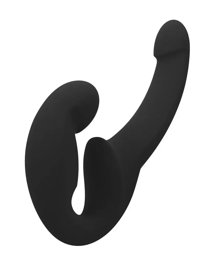 анатомический безремневой страпон fun factory share lite, силикон, черный, 16,5 см в Краснодаре