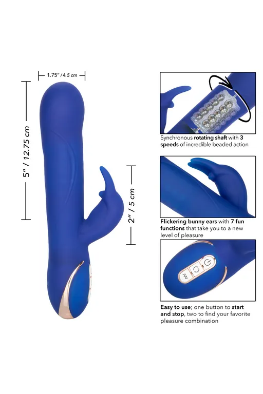 перезаряжаемый вибромассажер кролик signature rotating beaded rabbit с функцией «ротации» в Краснодаре