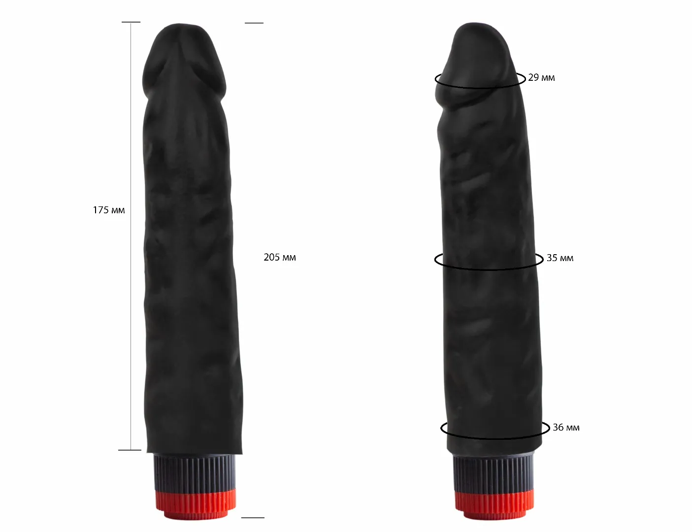 вибратор реалистик черный  биоклон 417100ru в Краснодаре