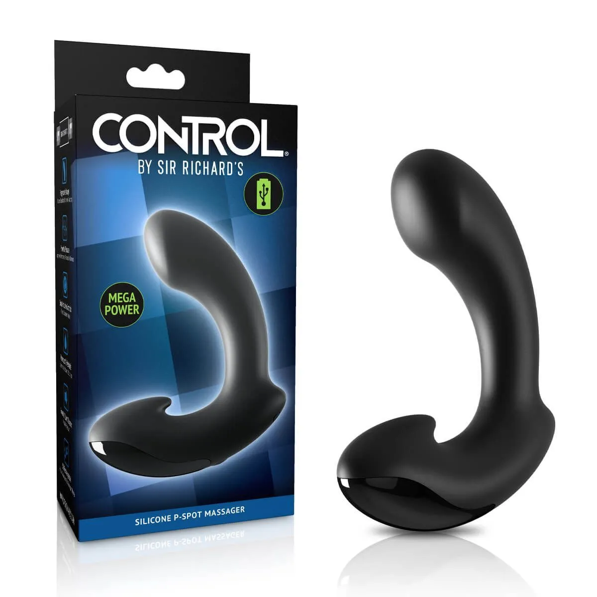 анальный массажер control by sir richards silicone p-spot massager, чёрный в Краснодаре
