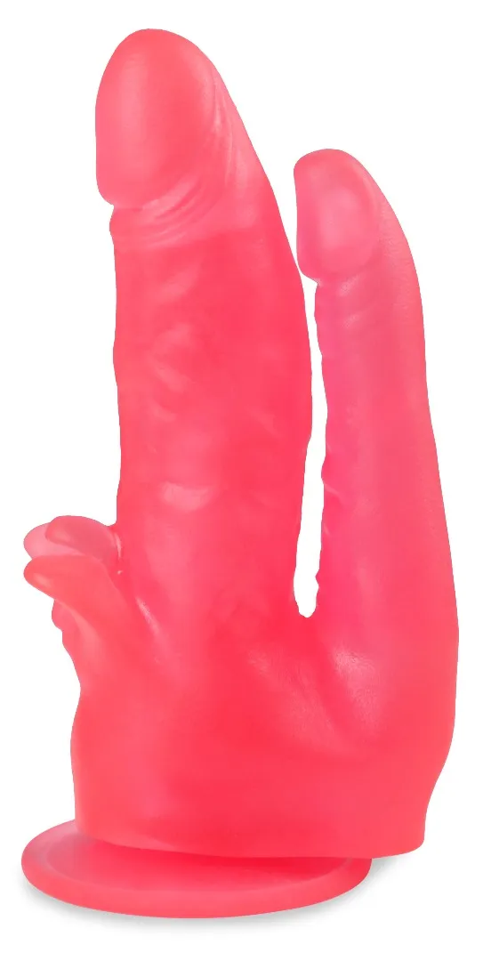 фаллоимитатор на присоске розовый двойной 214900ru в Краснодаре