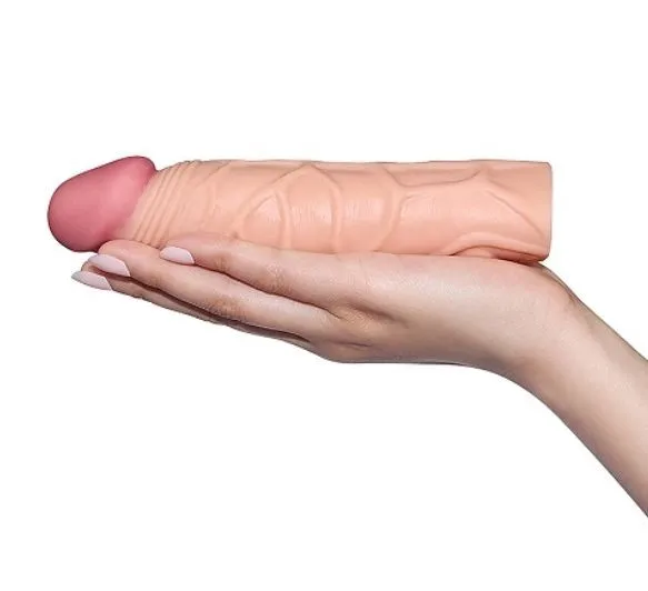 удлиняющая насадка lovetoy pleasure x-tender, телесная в Краснодаре