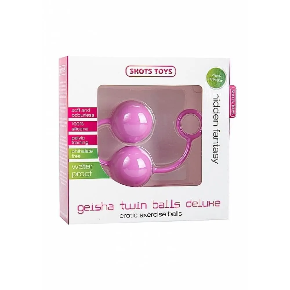 вагинальные шарики shots media geisha twin balls deluxe, розовые в Краснодаре