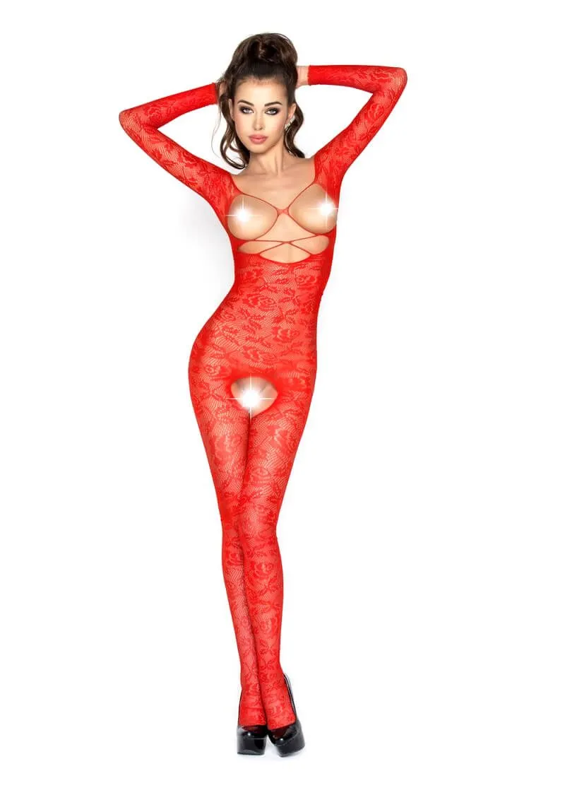 Комбинезон-сетка Lapin Rose Natalie красный
