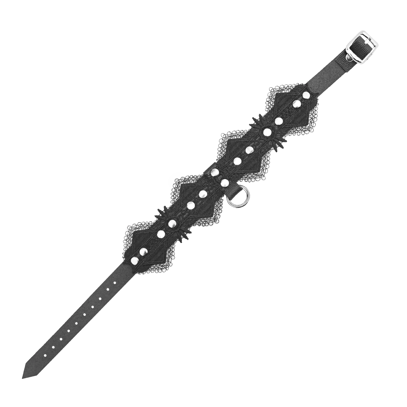 чокер с кружевом и кольцами со стразами в Краснодаре