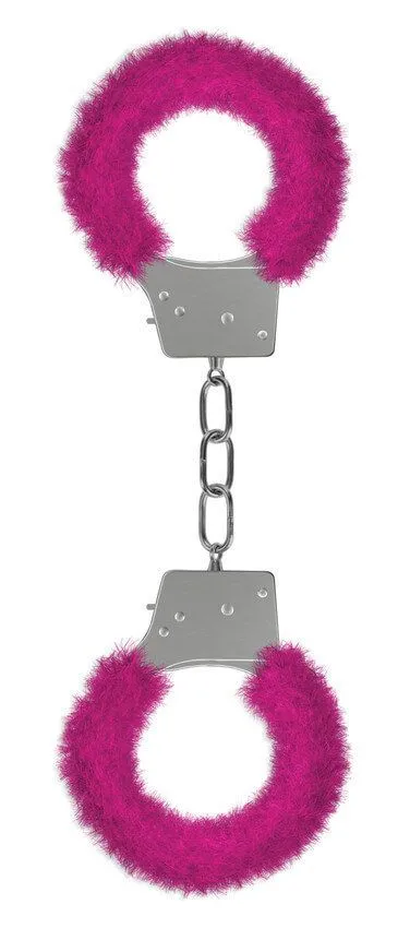 наручники декоративные с мехом shots beginner"s handcuffs furry, розовые в Краснодаре