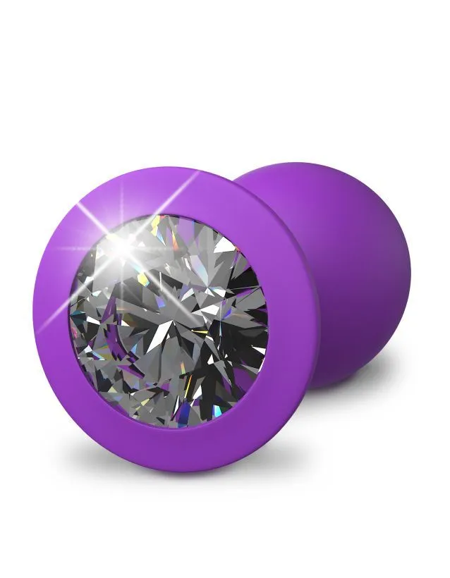 анальная пробка со стразом pipedream her little gem малая, фиолетовая в Краснодаре