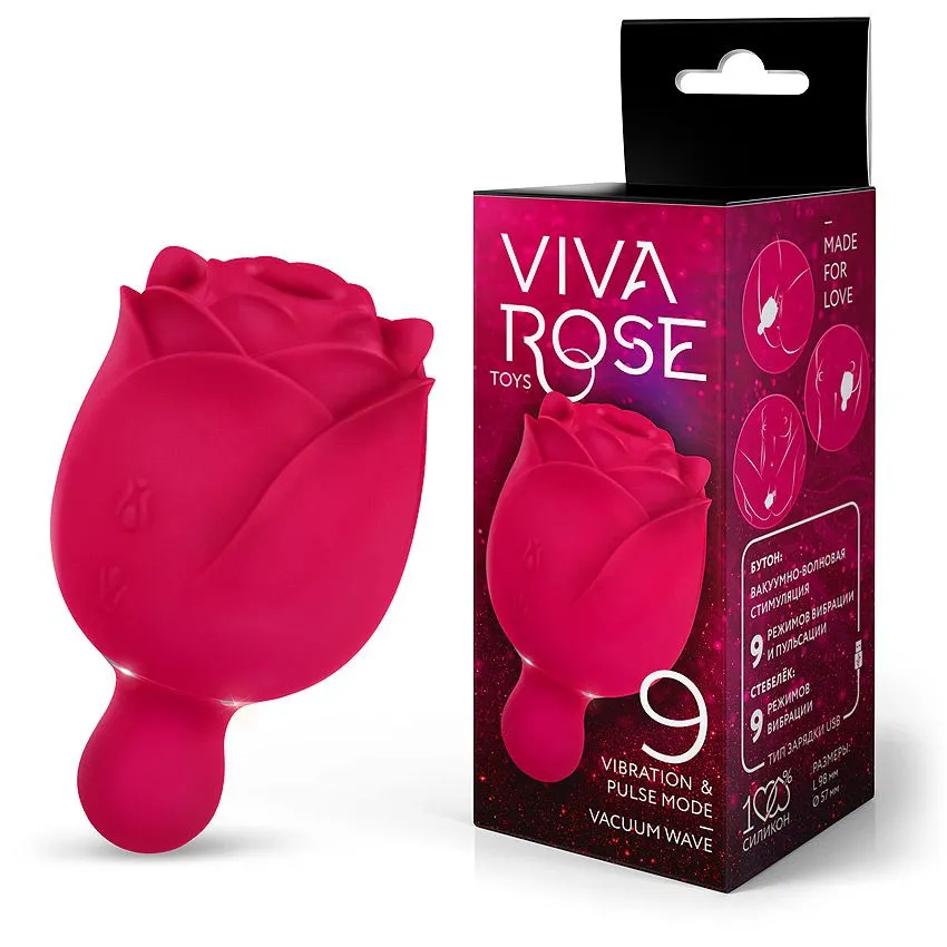вибромассажер viva rose, розовый в Краснодаре