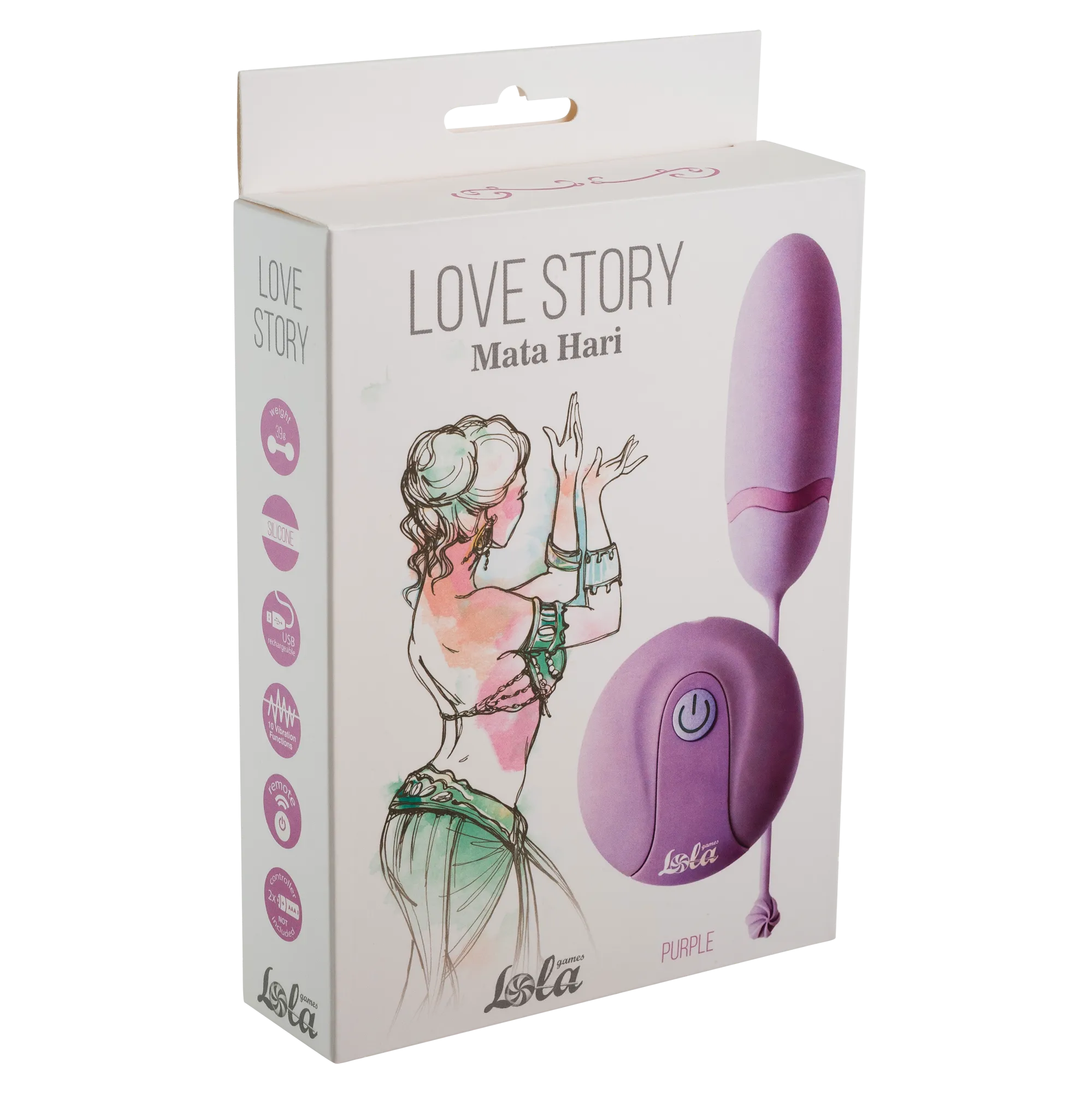 виброяйцо на пульте управления love story mata hari purple 1800-02lola в Краснодаре