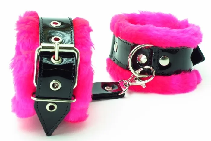 розовые оковы на ноги с мехом bdsm light 720001ars в Краснодаре