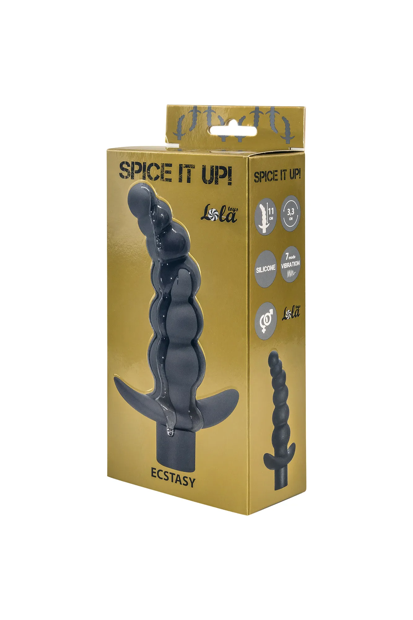 анальная пробка с вибрацией spice it up ecstasy dark grey 8009-02lola в Краснодаре