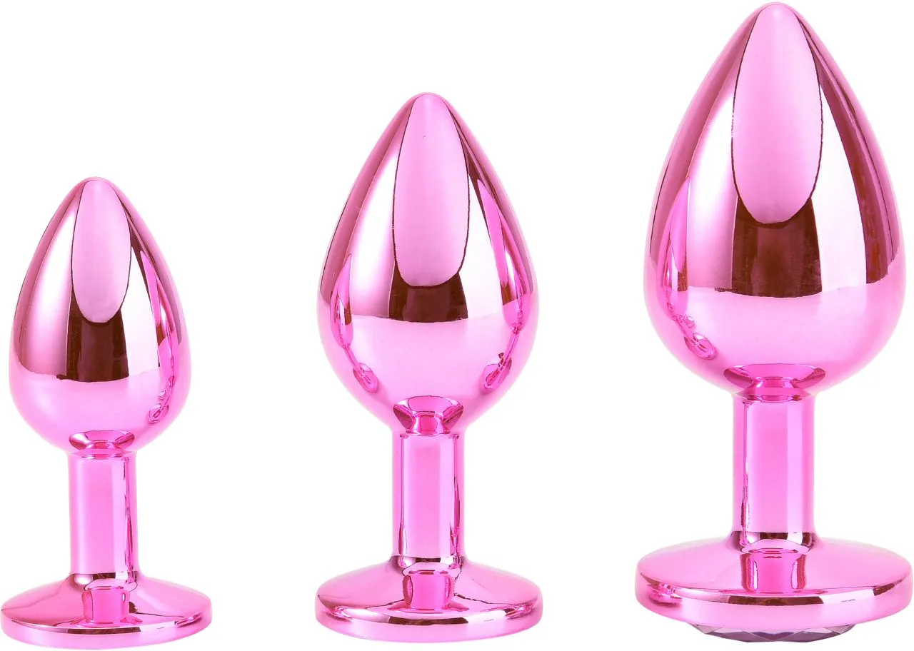 розовая алюминивая анальная пробка small в Краснодаре