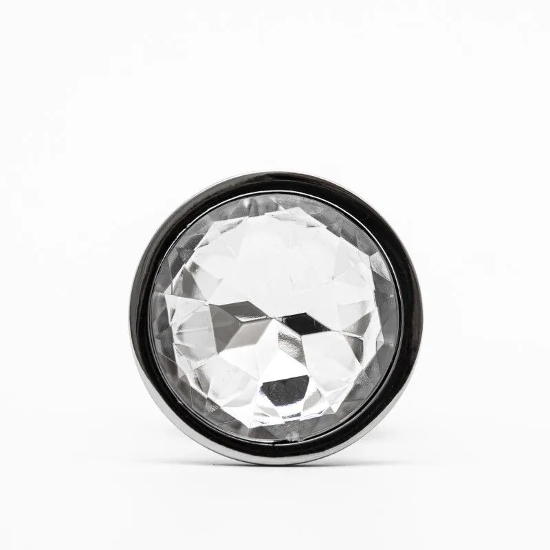 втулка анальная silver с прозрачным кристаллом в Краснодаре