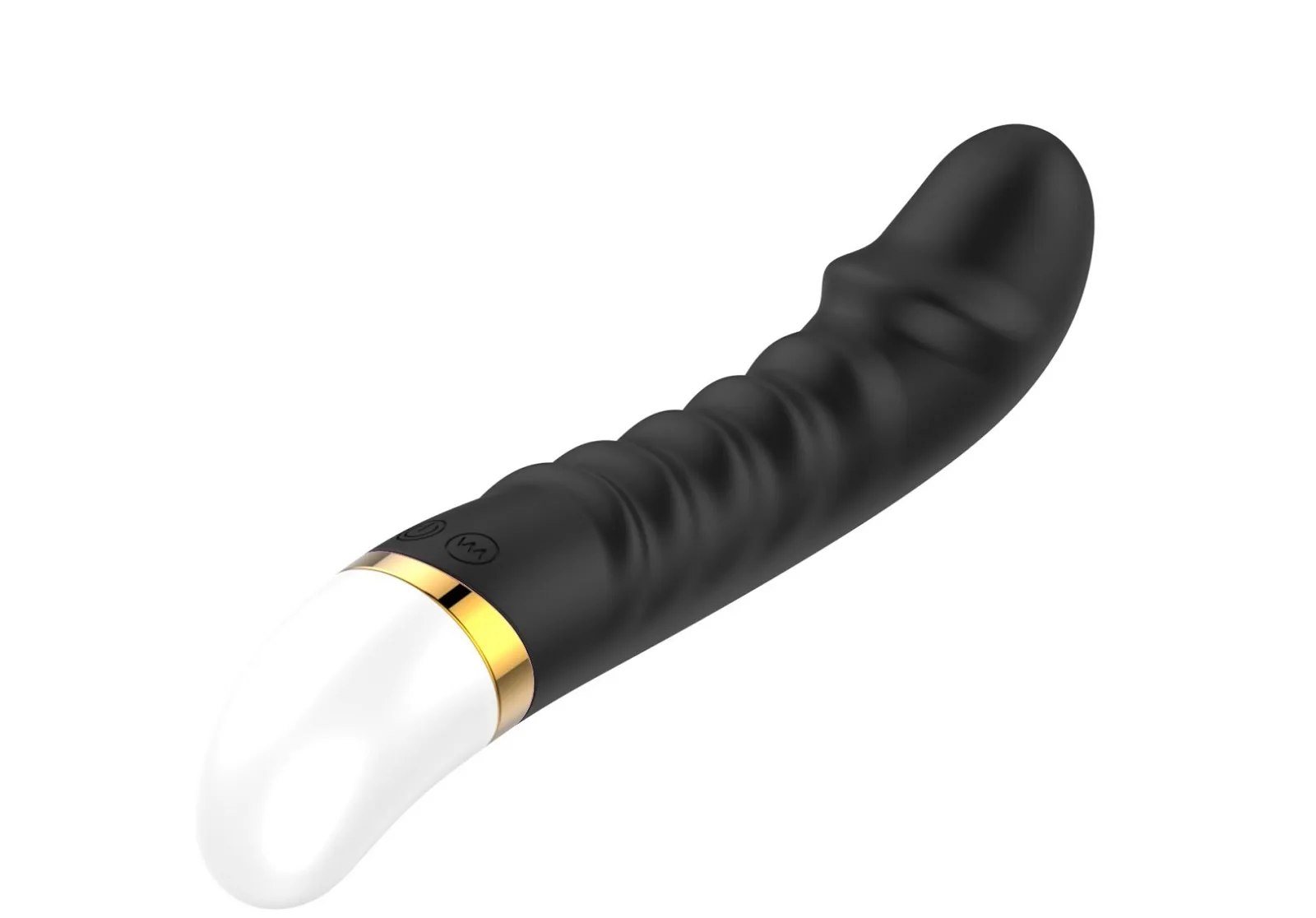 вибратор силиконовый изогнутая волна 19 х 3,8 см черный 47551-mm в Краснодаре