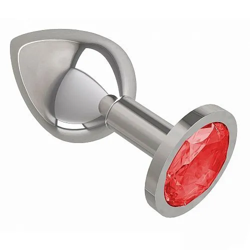 анальная втулка silver средняя c красным кристаллом в Краснодаре