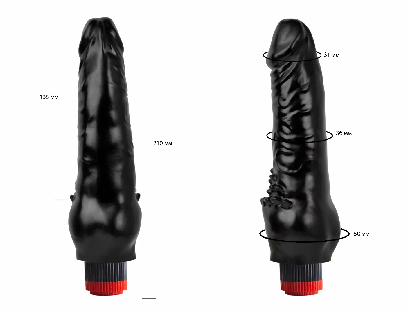 вибратор реалистик черный  биоклон 410900ru в Краснодаре