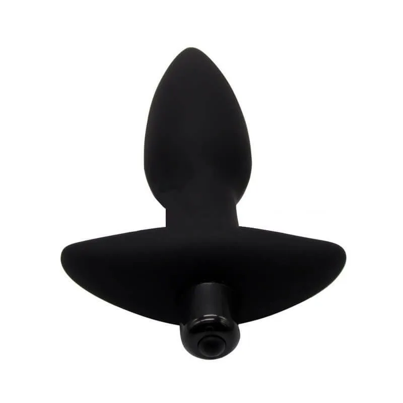 анальная пробка lovetoy silicone fantasy anal plug, с вибрацией, чёрная в Краснодаре