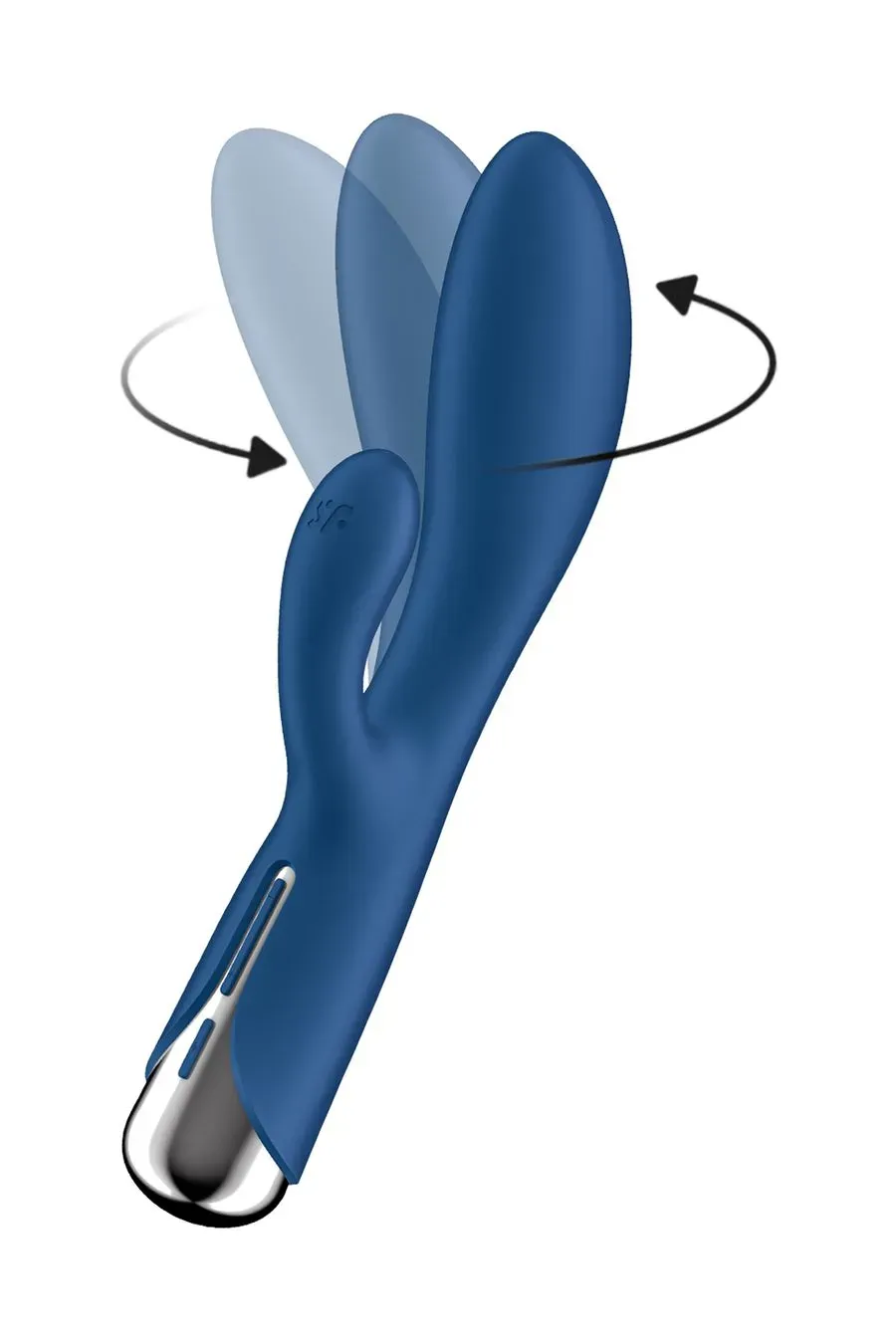 вибратор-кролик с ротацией satisfyer spinning rabbit 1, силикон, синий, 20,5 см в Краснодаре