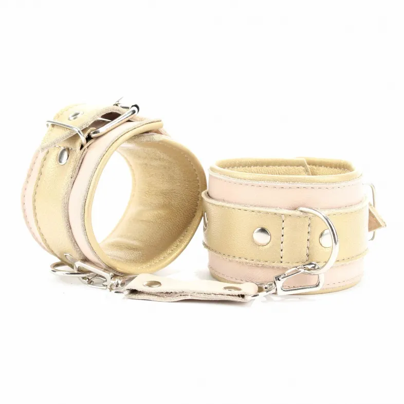 наручники из кожи бежевые 51031ars в Краснодаре